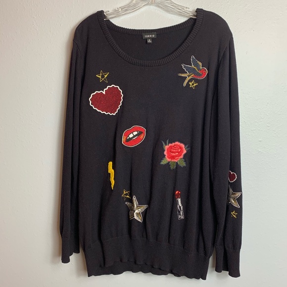 torrid Sweaters - AWESOME TORRID EMBELLISHED SWEATER SIZE 3